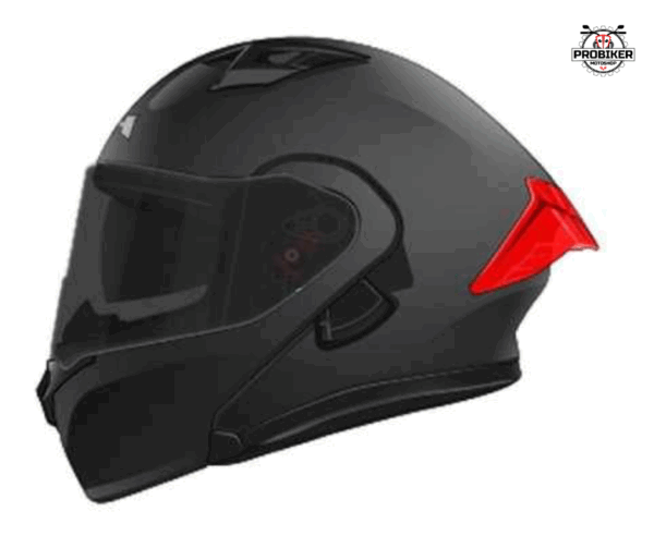 CASCO ICH 3120 NEGRO MATE SPOILER ROJO
