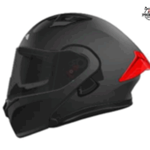 CASCO ICH 3120 NEGRO MATE SPOILER ROJO