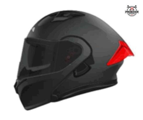 CASCO ICH 3120 NEGRO MATE SPOILER ROJO