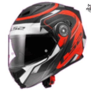 CASCO LS2 ABATIBLE FF345 SPEEDMAX MATT BLACK RED SILVER