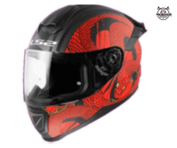 CASCO LS2 INTEGRAL FF802 FLASH II SERPENT MATT BLACK RED