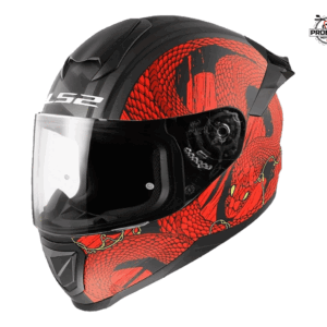 CASCO LS2 INTEGRAL FF802 FLASH II SERPENT MATT BLACK RED