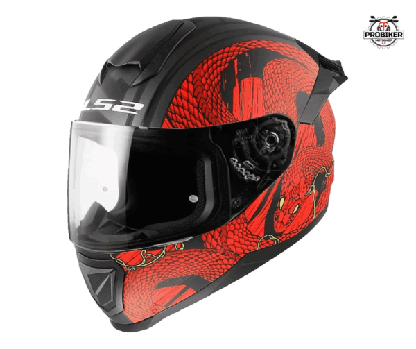 CASCO LS2 INTEGRAL FF802 FLASH II SERPENT MATT BLACK RED