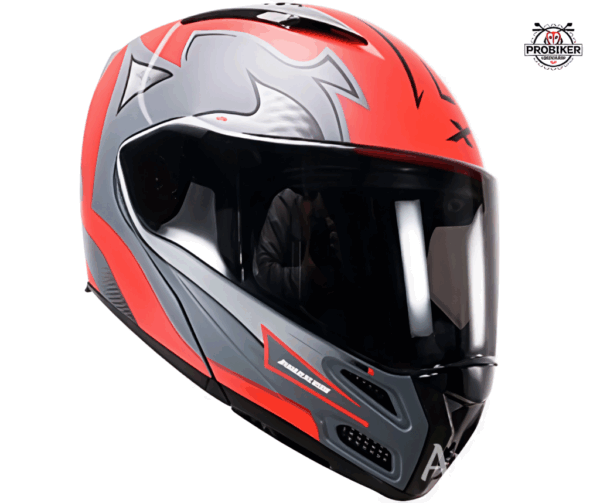 CASCO MOXAL ABATIBLE XPRO-01 DEMON ROJO MATE