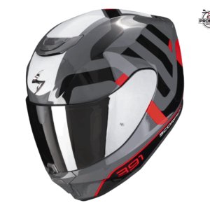 CASCO SCORPION INTEGRAL AROK GRIS ROJO NEGRO EXO 391