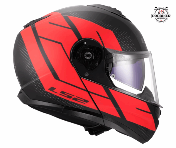 CASCO LS2 ABATIBLE FF908 STROBE II CODE MATT BLACK RED - L