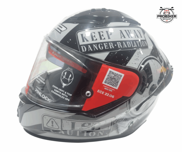 CASCO LS2 INTEGRAL FF806 FUSION CAUTION GREY BLACK - L