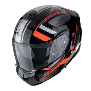 CASCO ABATIBLE ECE ARDENS NEGRO BRILLANTE/ROJO - EXO-930 - SCORPION EXO