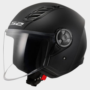 AIRFLOW II - LS2, SOLID MATT BLACK (TINTED VISOR ON HELMET)
