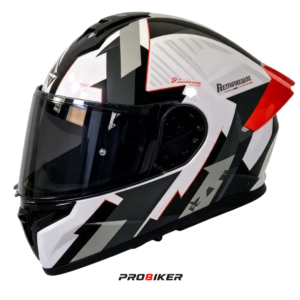 CASCO ATOMIC ABATIBLE AT-207 WAVE  GLOSS WHITE ORANGE VISOR SM