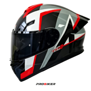 CASCO ATOMIC ABATIBLE AT-207 XPEDITION  GLOSS WHITE RED VISOR SM