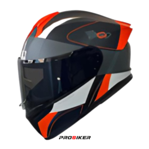 CASCO ATOMIC ABATIBLE AT-207 KALMAT  MATT BLACK ORANGE VISOR SM