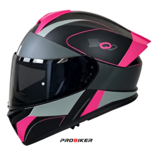 CASCO ATOMIC ABATIBLE AT-207 KALMAT  MATT BLACK PURPLE VISOR SM