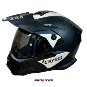 CASCO ATOMIC DOBLE PROPÓSITO AT-159  POWERVILLE MATT BLACK GRAY VISOR SM