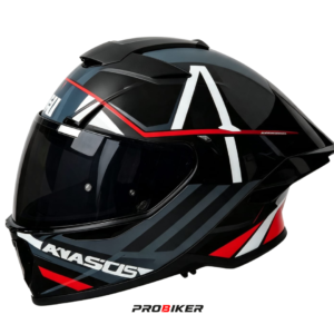 CASCO ATOMIC INTEGRAL AT-588 JONCOP  GLOSS BLACK GRAY RED VISOR SM