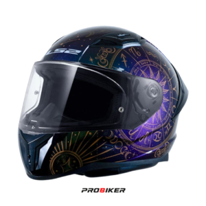 LS2 FF810 VIGO, ASTRO PURPLE GOLD (TRANSPARENCY-TINTED REVO PURPLE VISOR ON HELMET)