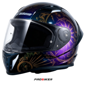 LS2 FF810 VIGO, ASTRO PURPLE GOLD (TRANSPARENCY-TINTED REVO PURPLE VISOR ON HELMET)
