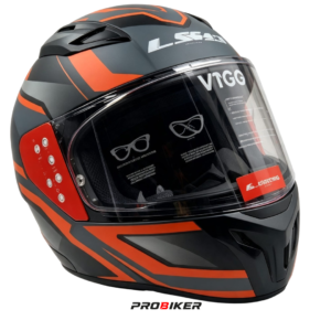 LS2 FF810 VIGO,FLITZ MATT ORAGE GREY (LIGHT-TINTED VISOR ON HELMET)